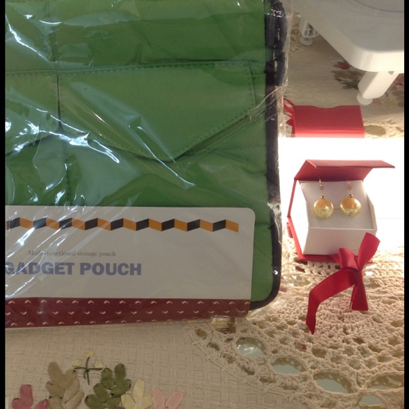 Gadget Bag and Coin Pearl Earrings - Picture 2 of 2